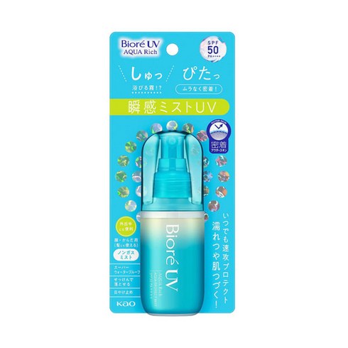 썬미스트 - 비오레 아쿠아리치 UV 선크림 미스트, 60ml, 2개