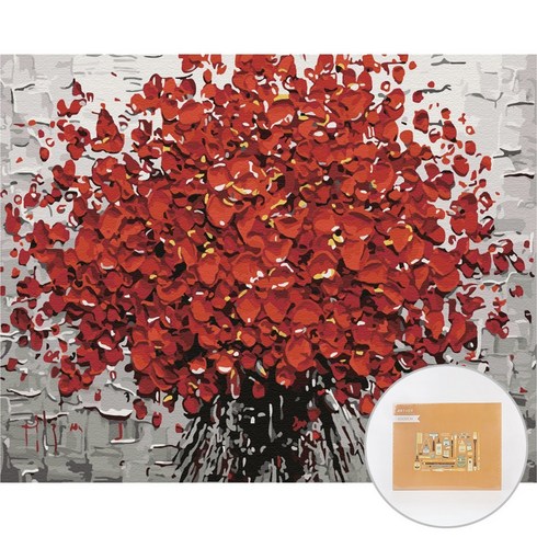 아트조이 DIY 명화그리기 가로형 50 x 40cm, 풍성한 꽃