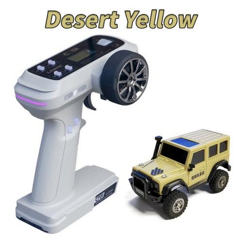 LDARC X43 - LDARC X43 1/43 미니 RC 전기 원격 제어 모델 자동차 데스크탑 크롤러 RTR 4WD 성인 장난감, 1) Desert Yellow