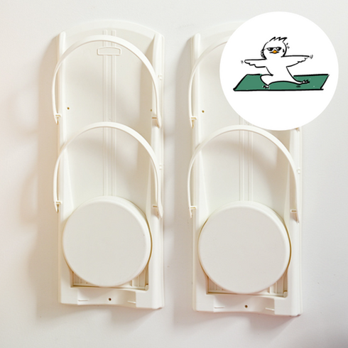 요가매트 보관 정리 수납함 벽걸이형 화이트 정리함