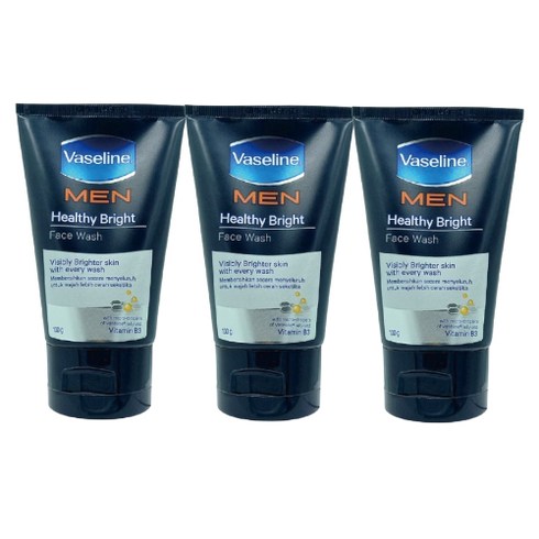 Vaseline Men 바세린 맨 헬씨브라이트 페이스 워시 클렌징 폼, 4개, 100g