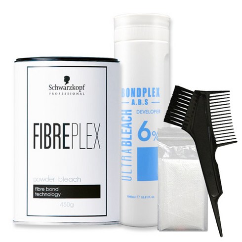 슈바츠코프 파이버플렉스 탈색약 450g+울트라 A.B.S 6% 1000ml, 파이버플렉스 탈색약+A.B.S산화제