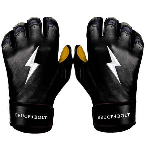 브루스볼트 프리미엄 프로 숏 커프 배팅 글러브 장갑 블랙 BRUCE BOLT PREMIUM PRO Short Cuff Batting Gloves BLACK