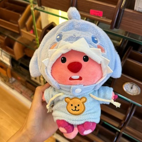 맨투맨 입은 루피 인형 루피 가방걸이, 블루 두건+블루 맨투맨 루피, 20cm