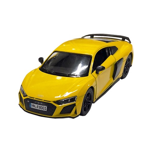r8수입차렌트 - 2020 아우디 R8 쿠페 미니카 1대36 스케일 (레드 블루 블랙 옐로우), 옐로우, 1개