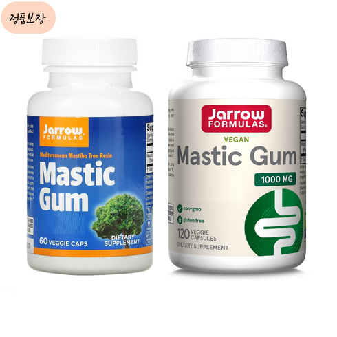 [정품판매점GC] Jarrow Mastic Gum 자로우_재로우_Jarrow_자루우__자로우_Jarrow_자루우_포뮬러스 매스틱 검 1000mg 60정 120정_최고원료GC_[고품질원료], 1개, 60개