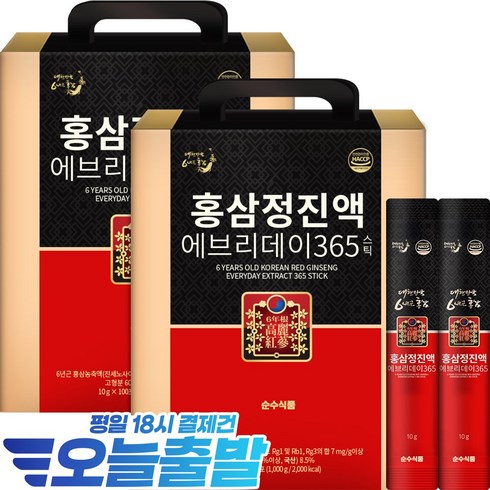 홍삼스틱 - 순수식품 홍삼정진액 에브리데이 365 스틱, 10g, 200개