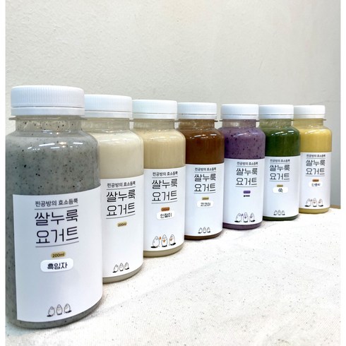 [무지개 SET] 찐공방 쌀누룩요거트 210ml 7개 / 무설탕 비건 아침대용