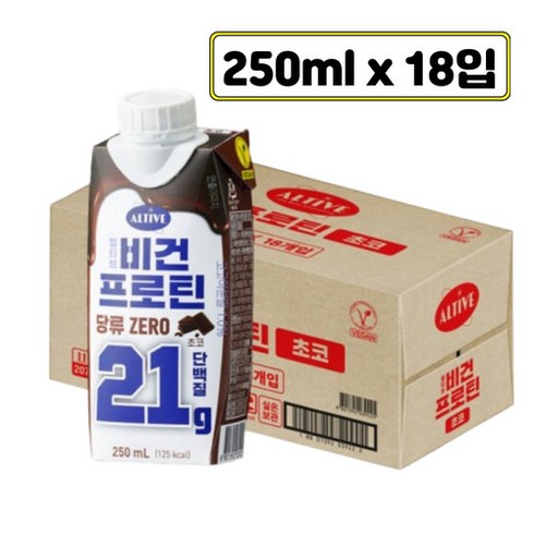 얼티브 비건프로틴 초코 250ml x18입, 1개