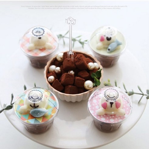 [올인원풀패키지] 고급 발렌타인데이 초콜릿만들기 세트 대용량 귀여운 선물용 diy 파베 생초콜릿 바크 발렌타인 초콜릿 만들기 재료 키트 세트, K. 귀요미 파베, 1세트