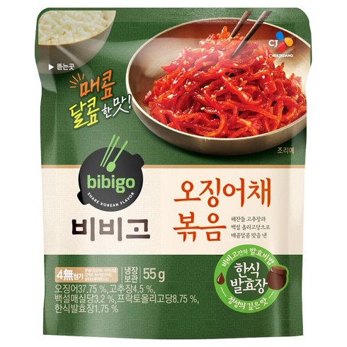 비비고반찬 - 비비고 오징어채볶음 55g, 3개