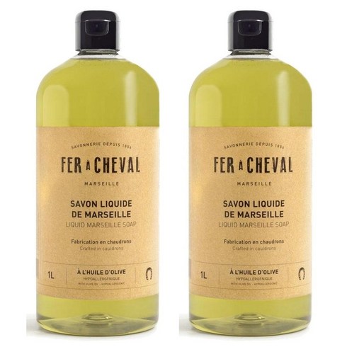 FER A CHEVAL 프랑스 페라슈발 마르세유 올리브 오일 액체 비누 1L 2팩, 2개