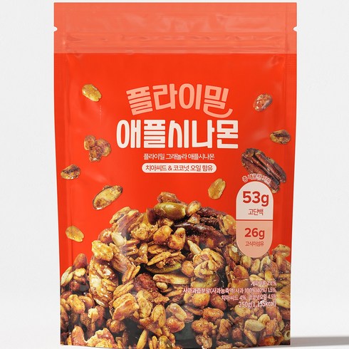 플라이밀 수제 그래놀라 애플시나몬, 250g, 1개