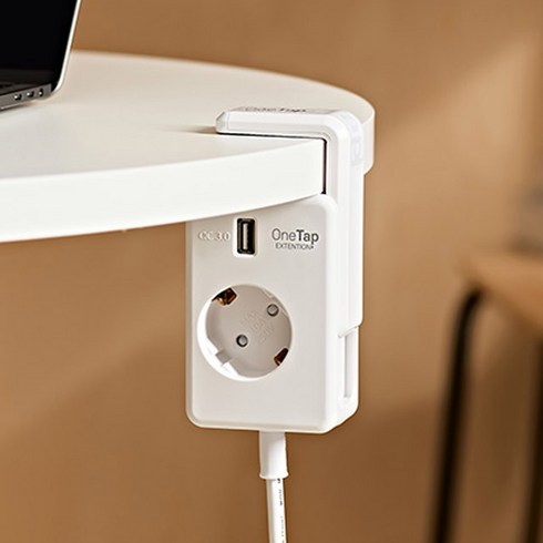 ONE탭 임포르타 테이블에 걸어 사용하는 멀티탭 USB충전기 멀티콘센트 1.5m / 2m, 1개