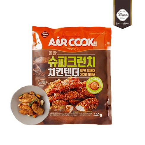 [다만세푸드] 신세계푸드 올반 슈퍼크런치 치킨텐더 440g x 1 (1봉) / 너겟 텐더 치킨, 01_올반 슈퍼크런치 치킨텐더 440g x 1 (1팩), 3개