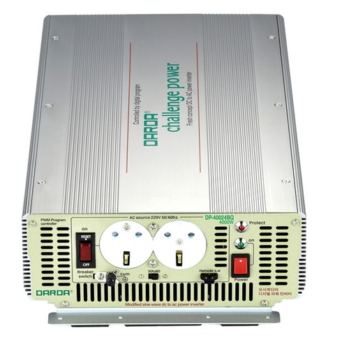 2023년 가성비 최고 니데커탈론 - DARDA 차량용 인버터 DP-40024BQ 배터리 DC 24V 4000W 4kw 다르다 4k 피앤케이하이테크 국산정품 자동차용 안전인증, 1개