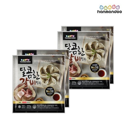 한만두 199세트 총10봉 - [한만두] 오리지널 갈비만두 300g x 4봉, 4개
