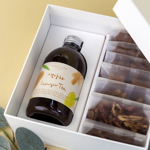 2023년 가성비 최고 시댁설선물 - 담꽃 정담3호 생강청 과자 어르신 부모님 차 선물세트 정담3호/생강청+과자 보자기포장 X, 1세트