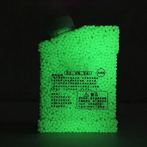 수정탄 - 파미바미 야광탄 야광 젤리탄 수정탄 빛발사 총알 녹색 발광 탄알 7-8mm 공용 1병 PMA0107, 1병 110G 약2만발