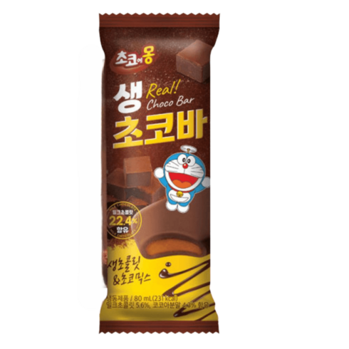 초코에몽 아이스크림 초코에몽 생초코바 80ml X 12개