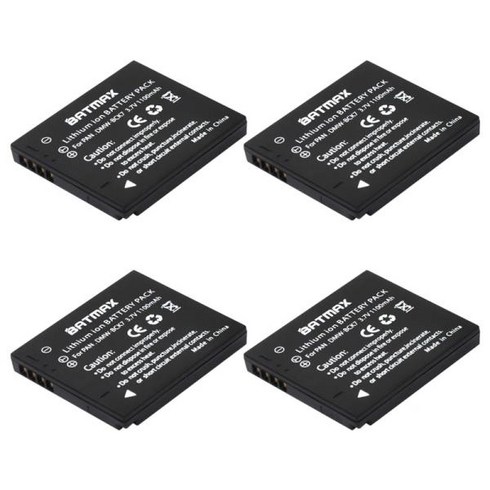 Batmax 4Pcs DMW-BCK7 NCA-YN101G BCK7 충전식 배터리 Panasonic Lumix DMC-FS28 DMC FH4 FH5 FH6 FP5 FT30, 한개옵션0