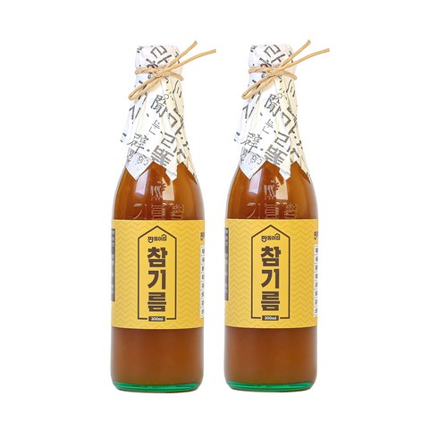 방앗간 참기름 1+1 통참깨 100% 350ml 짠돌이집, 2개