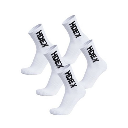 hdex양말 - 에이치덱스 HDEX 메인로고 삭스 5 pack, 화이트 5pack