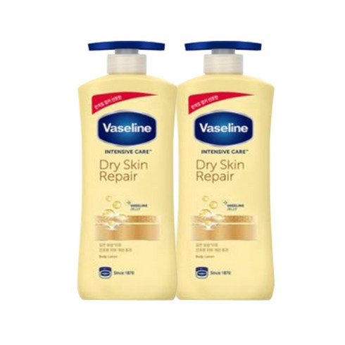 바세린 드라이 스킨 리페어 로션, 600ml, 2개