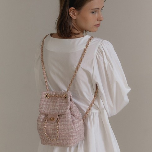 아노에틱 ANC TWEED CLASSIC BACKPACK_PINK