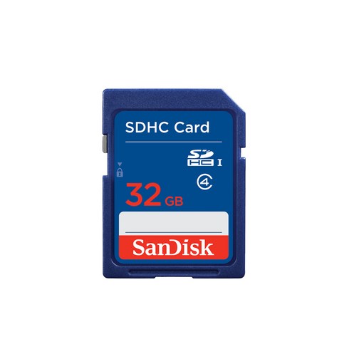 카메라sd카드 - 샌디스크 SD메모리카드 SDHC SDXC CLASS4 SDB 카메라 네비게이션 노트북 캐논, 32GB, 1개