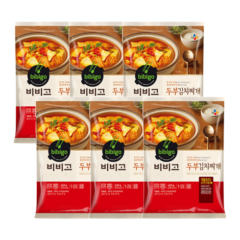 비비고 두부김치찌개, 460g, 6개