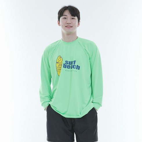 일루소 서프비치 오버핏 긴팔 남성용 래쉬가드