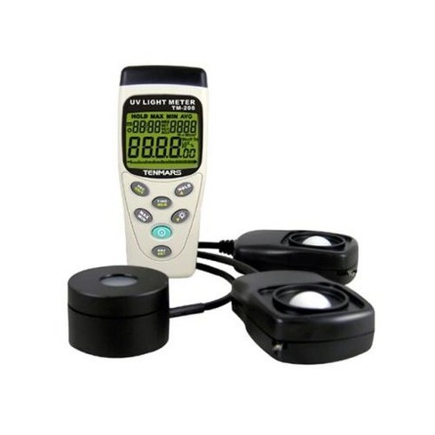 TENMARS태양 광 UVA 라이트 미터 3 In 1 디지털 데이터 로깅 백라이트 LCD 태양 광 발전 LCD 디스플레이v, 1)TM208