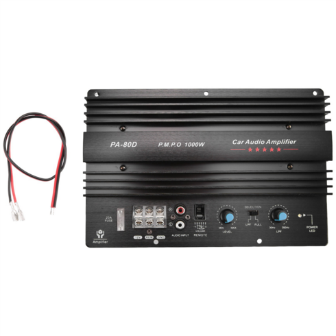 메조우퍼 - PA-80D 12V 1000W 자동차 오디오 고전력 증폭기 앰프 보드 강력한 서브 우퍼베이스 앰프 자동차 플레이어, 검은색