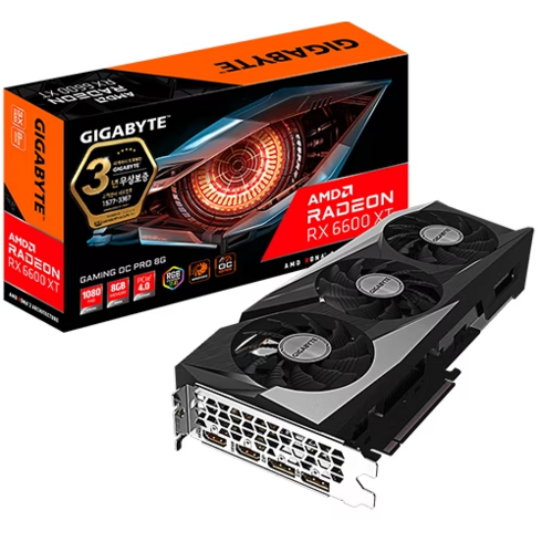 rx6600xt - 24년10월보증남음 라데온 기가바이트 GIGABYTE 라데온 RX 6600 XT Gaming OC D6 8GB