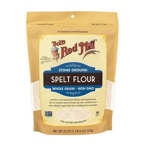 밥스레드밀통밀가루 - 밥스레드밀 통밀가루 Bob's Red Mill 스펠트밀가루 통곡물 22oz Bob's Red Mill Spelt Flour 22-ounce, 1개, 624g