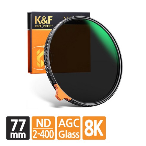 [정품] K&F CONCEPT NANO-X Variable ND2-ND400 가변필터 8K AGC Glass 77mm, 1개