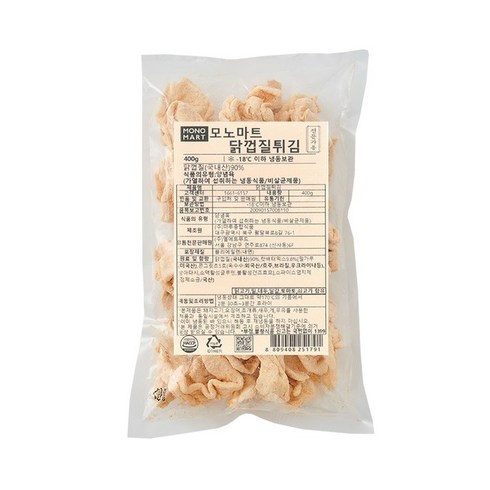 닭껍질튀김 400g x 12봉 BOX [모노마트], 12개