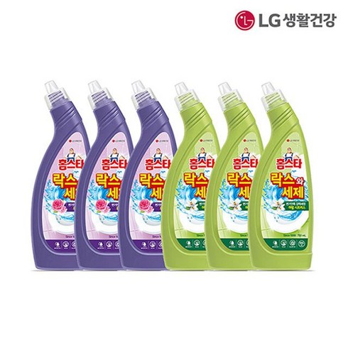 LG홈스타 락스와세제 후로랄파인 750ml*3+허벌시트러스 750ml*3, 단품