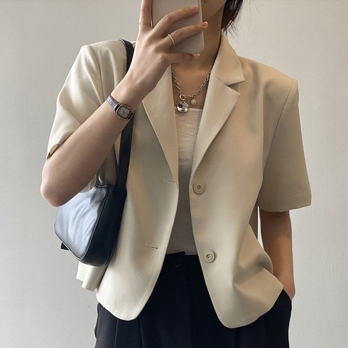 모몰라티 여성 베이직 여름 반팔 자켓+양말