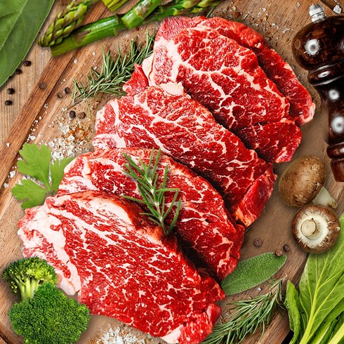 Korean Beef Tenderloin 설향한우 암소안심 스테이크 4장 360g 3팩 이상, 설향한우안심360g