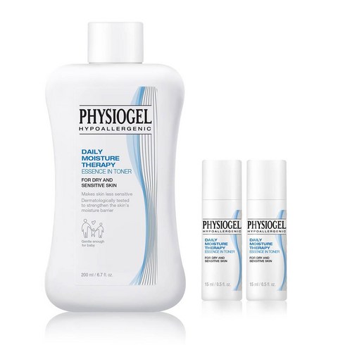 피지오겔 데일리 모이스처 테라피 에센스 인 토너 200ml + 15ml x 2 | DMT 크림토너 크림 고보습 토너 페이셜토너 스킨 | Physiogel Facial Toner, 230ml, 230ml