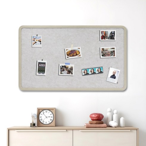 스피세프 부착식 펠트 게시판 가정용 사무실 부직포메모판, 베이지색