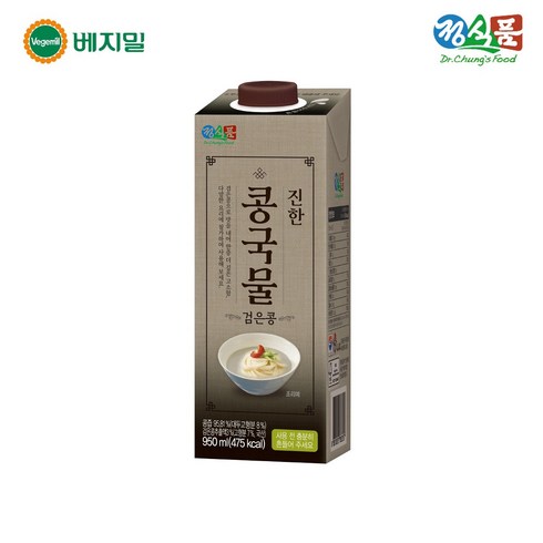 [정식품/] 간단요리사 진한 콩국물 검은콩 950mlx6팩, 950ml, 6개