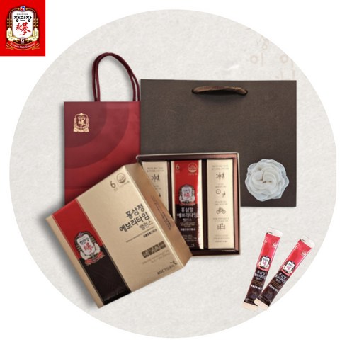 정관장 홍삼정 에브리타임 밸런스 30포 백장미 코사지 쇼핑백 선물세트, 300ml, 1개
