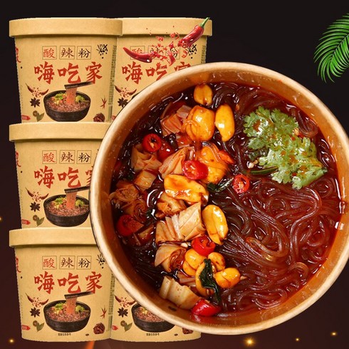 【해피】쏸라펀 하이츠지아 마라 중국 라면 컵라면102g X12개 산라탕 산라펀 싼라펀 마라탕면