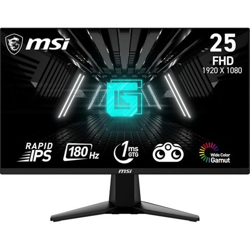 g255f - MSI G255F 25인치 1920 x 1080(FHD) 컴퓨터 모니터 180Hz 어댑티브 싱크 HDMI 디스플레이포트 VESA 마운트 가능 틸트 조절 스피커 1ms 블랙