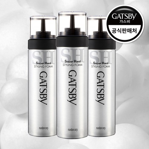 갸스비 스타일링 폼 슈퍼하드 헤어무스, 185g, 3개