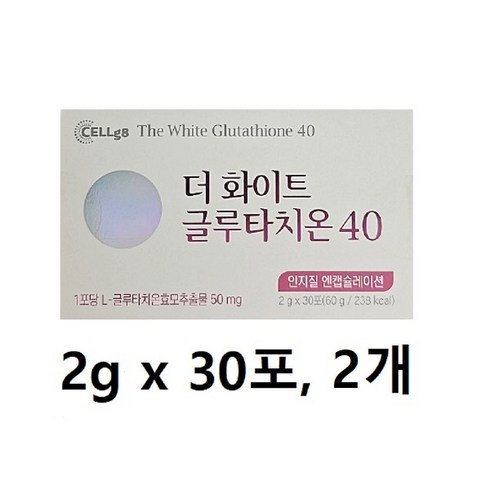 더화이트 글루타치온40 12박스 - 더 화이트 글루타치온 40 30포, 60g, 2개