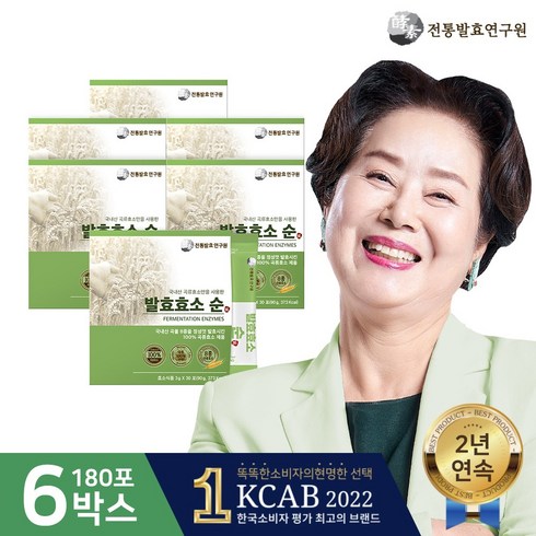 한국전통발효연구원 발효효소 순 6박스 3g x 30포, 6개